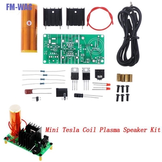 firstmeet-1set mini tesla coil plasma altavoz kit electrónico de música de campo 15w