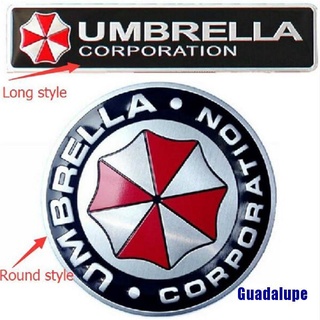 (Guadalupe) 3D aleación de aluminio paraguas Corporation Resident Evil pegatinas decoraciones insignia (5)