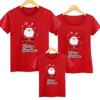 100% algodón feliz navidad navidad camiseta familia coincidencia de tela mamá y yo camiseta madre hija papá hijo camiseta