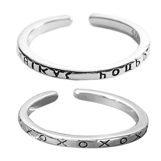 Jianhublue - anillo de pareja griega de diseño Simple, plata 925, ajustable, para hombre, pareja, joyería, regalos de compromiso para el día de san valentín (2)