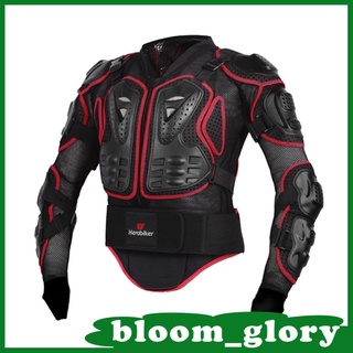 [bloom] Chamarra protectora de cuerpo completo para motocicleta, cierre de cremallera frontal
