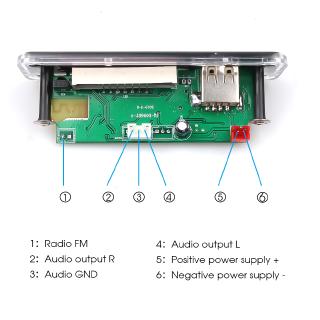 Kit de coche inalámbrico Bluetooth 5V 12V MP3 WMA decolector de tarjeta de Audio/soporte USB SD AUX FM Audio Radio adaptador (5)