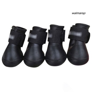 [Wmp] 4 pzs botas de lluvia impermeables para perros/zapatos/zapatos de goma/colores dulces (9)