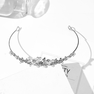 Diadema de novia perla corona boda diamante diamantes de imitación princesa cumpleaños tocado accesorios para el cabello (3)