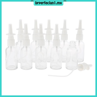 10 piezas 30 ml vacío vidrio Nasal Spray botella fina niebla viales pulverizador - marrón (1)