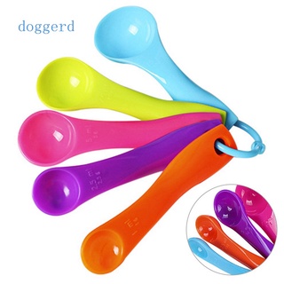 doggerd - juego de 5 cucharas medidoras de plástico para hornear pasteles de azúcar