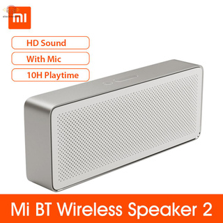 EC Xiaomi Mi BT Speaker Square Box 2 Stereo Portable HD Sound Quality Soundbox Bass Speakers Music Audio Player Music Amplifier V4.2 1200mAh Aux Line-in Hands-free with Mic