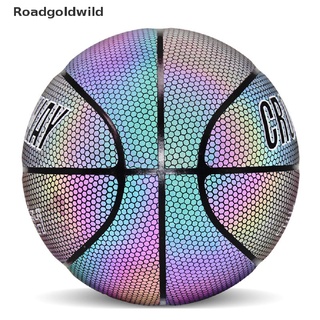 Roadgoldwild Pelota Holográfica Reflectante De Baloncesto Resistente Al Desgaste Luminosa Bola WDWI