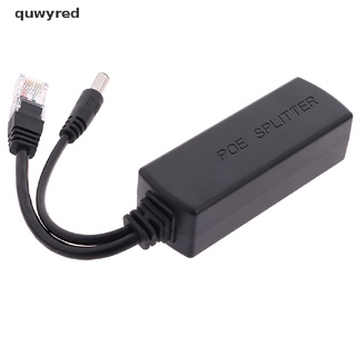quwyred active poe splitter power over ethernet 48v a 12v 2.4a compatible con ieee802.3 mx