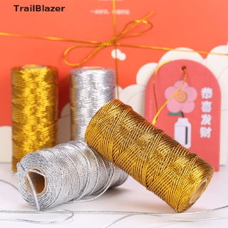 [trailblazer] 100 m/rollo de cuerdas doradas plateadas metálicas, antideslizantes, correa de hilo, bolsa de regalo caliente