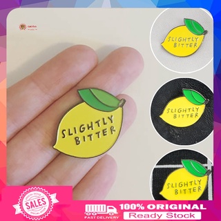 [&_&] Cute Slightly Bitter Lemon Enamel Brooch Pin Backpack Hat Bag Accessory Badge