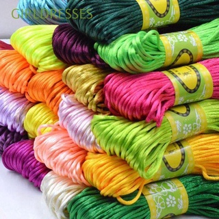 girldresses 2mm 20m diy trenzado cordones de rattail nylon chino nudo abalorios|hilo caliente suave satén/multicolor
