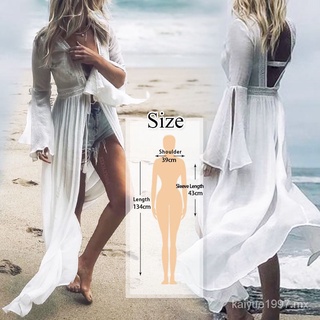 2021 elegante encubrimientos sexy profundo v-cuello de verano vestido de playa de encaje blanco túnica de las mujeres ropa de playa traje de baño cubrir túnica de plage q916