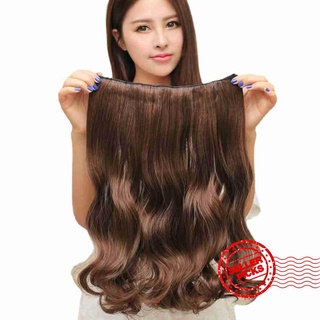 largo rizado pedazo de pelo peluca pieza grande onda peluca pieza sin costuras un tipo de extensión pieza femenina peluca e9k3