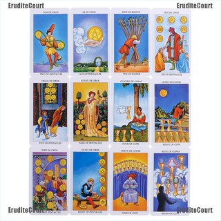 Eruditecourt 78 tarjetas jinete Waite Tarot tarjetas baraja de tamaño Regular instrucciones (8)