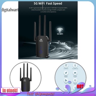 Dgw_ con cuatro antenas WiFi repetidor 5G 1200Mbps Anti-interferencia WiFi repetidor Plug Play para Hotel
