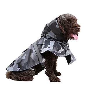 Perro gatos accesorios perro al aire libre ropa impermeable reflectante impermeable con capucha capa de lluvia Poncho