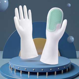 cepillo mágico para lavar platos guantes de lavado de platos artefacto de descontaminación limpieza antideslizante cocina mujeres impermeable silicona lavar platos cepillo duradero (1)