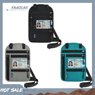 Fanicas 1/2/3PCS bolsa de almacenamiento de pasaporte de viaje tarjeta de crédito titular de pasaporte organizador de documentos bolsa de hombro cuello