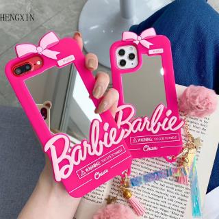 Chuu funda para Celular Barbie con espejo y colgante para iPhone XS/11 Pro Max/SE