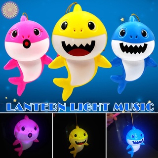 Children Cartoon Baby Shark Lantern Light Music Mid-Autumn Lantern Festival Electric Cartoon Lantern Toy