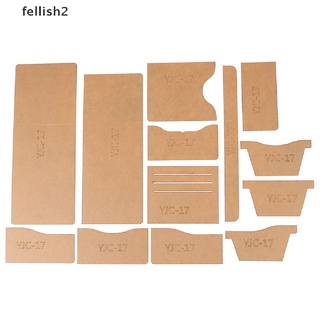 [fellish2] diy cuero craft universal corto cartera plantilla bolso plantilla patrón mf