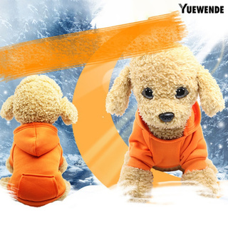 Y.W cachorro mascota sudadera con capucha otoño invierno de dos patas bolsillo gato perro ropa (4)