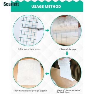 [Scarlett] rollo de gasa impermeable vendaje estéril estiramiento cinta médica primeros auxilios cuidado de heridas (3)