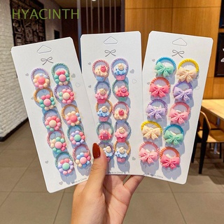 HYACINTH 10PCS/Set Moda Cuerdas para el cabello Lindo Animal de fruta de dibujos animados Círculo de pelo Niños Elástico Dulce Cola de caballo Bandas de goma