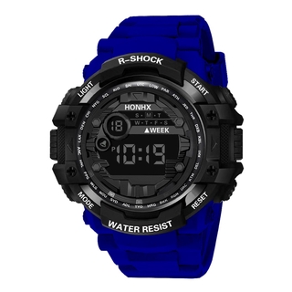 Promotion Fashion Waterproof Men's Boy LCD Digital Stopwatch Date Rubber Sport Wrist Watch (3)