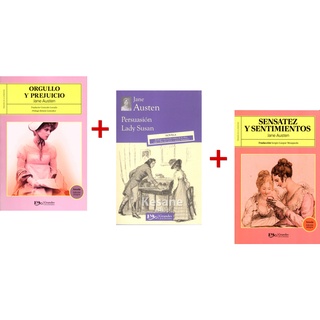 Jane Austen paquete Pesuasion + Orgullo y Prejuicio + Lady susan