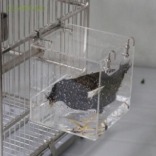 guangao mascota pájaro jaula de baño tortolitos loro bañera birdbath portátil periquitos transparente colgante canario acrílico caja de baño/multicolor