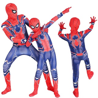 Avengers Endgame Iron Spiderman Peter·Parker Cosplay Costume Halloween Jumpsuit Kids And Adults