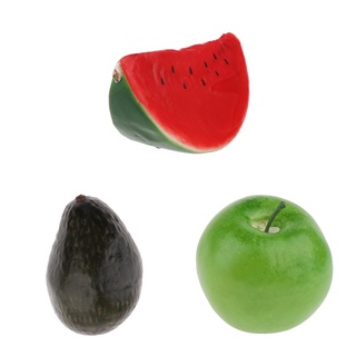 [bramleso1] modelos de simulación de frutas realistas de espuma artificial manzana aguacate en rodajas sandía con pinturas vívidas realistas cocina