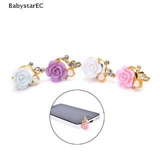 [BabystarEC] 2 Piezas De 3,5 Mm De Cristal Rosa Anti Polvo Tapa Auriculares Enchufe Tapón Para Teléfono Celular , Venta Caliente (1)