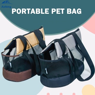 (Aofeng) Bolsa portamascotas portátil perro gato cachorro cachorro plegable malla transpirable bolsos