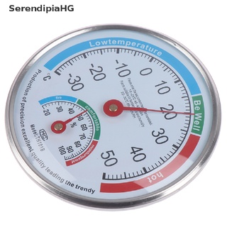serendipiahg termómetro analógico redondo para el hogar higrómetro monitor de humedad medidor medidor caliente