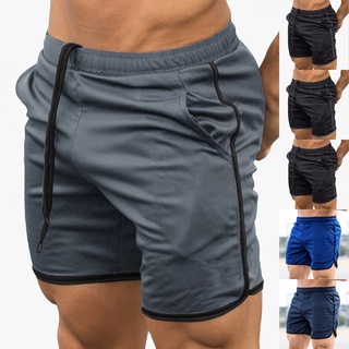 Fitness hombres pantalones cortos deportivos de malla delgada de secado rápido Casual Running pantalones de playa