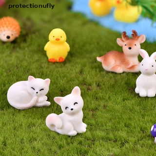 Pfmx 2Pcs DIY Mini Miniature Fairy Garden Ornament Decor Pot Craft Animal Accessories Glory