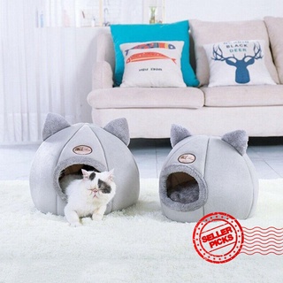 New Deep Sleep Comfort In Winter Cat Bed Little Mat House Cozy Indoor Cave Tent Products Pets M7Q2