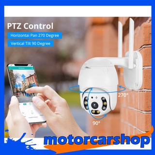 [motorcarshop] cámara de seguridad para exteriores ptz, cámara ip wifi impermeable 1080p, cámara de vigilancia de domo pan tilt, movimiento de audio bidireccional (6)