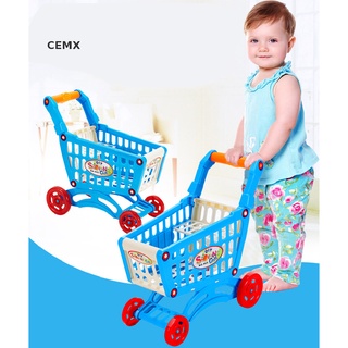 CEMX Niños Mini Carrito De Compras Pretender Juego De Comestibles Supermercado Carro