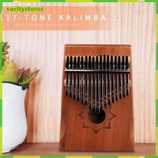 (varitystores) 17 teclas Kalimba instrumento Musical madera caoba pulgar Piano africano Sanza Mbira