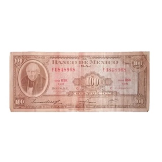 Billete De Cien Pesos Viejos Mexicanos (100), Miguel Hidalgo