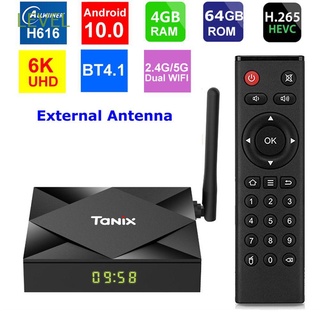 LEVEL TX6S Inteligente Caja de TV 8K 4K Android 10.0 Allwinner H616 Youtube Media Player Bluetooth WIFI dual 4GB 64GB Decodificador Quad Core