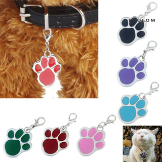 Paulom Paw perro cachorro gato Anti-pérdida identificación nombre etiquetas Collar colgante encanto mascota accesorios