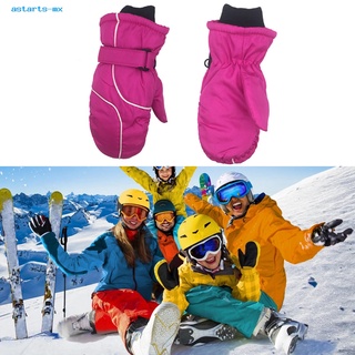 astarts.mx Poly Pongee Winter Gloves Poly Pongee Thicken Warm Children Snow Mittens Windproof for Outdoor