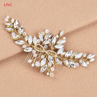Ling peine de pelo de boda plata diamantes de imitación de ópalo cristal Vintage novia Clips de pelo accesorios para novias y damas de honor