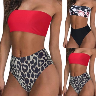 (wopyt.br) Conjunto de Bikini Sexy de Color sólido Bralette Tops Bikini conjunto de dos piezas traje de baño
