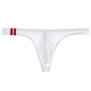 Men\'s Ice Silk Transparent Thong Thin Low-rise Sexy U-convex Panties Thong Hot(Spot~)